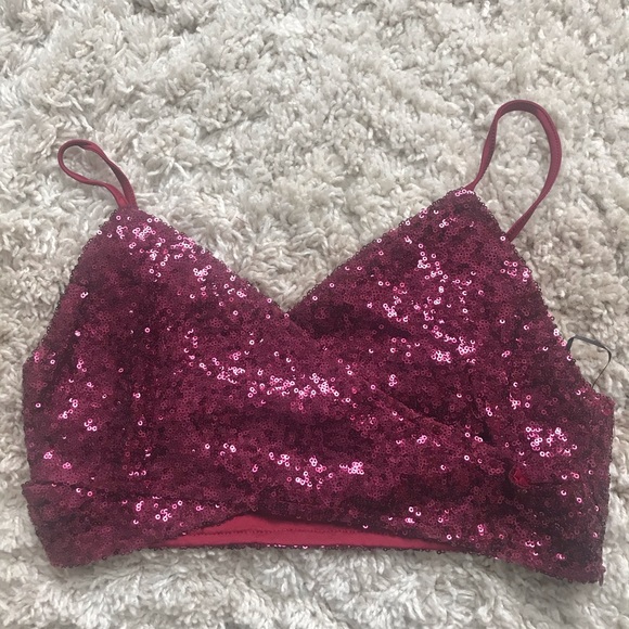 Penny Sequined V-neck Bralette - Picture 2 of 6